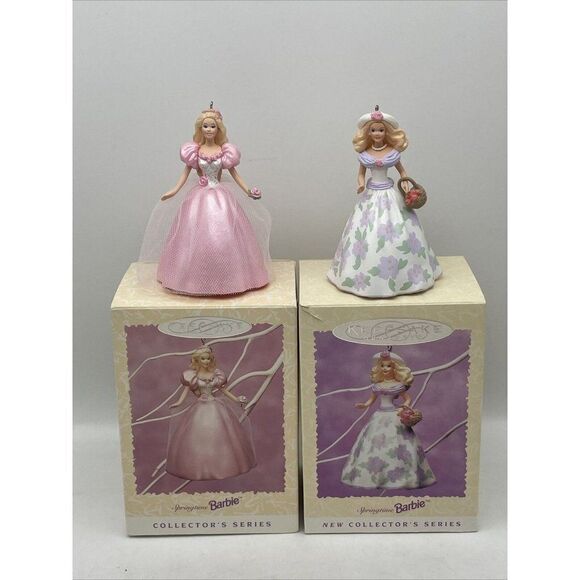 VTG Hallmark Keepsake Springtime Barbie Ornament Collectors Series 1995 1996 NIB - Picture 1 of 11